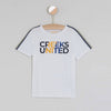 CRK Shoulder Stripe White Tshirt 1464