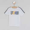 CRK Shoulder Stripe White Tshirt 1464