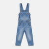 OSH Frill Heart Pocket Light Blue Denim Dungaree 4602