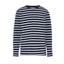 NM It White Stripe Navy Blue Full Sleeves Tshirt 7603