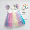 Anc Lal Eye Lashes Rainbow Sleeveless Frock 2609