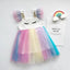 Anc Lal Eye Lashes Rainbow Sleeveless Frock 2609