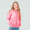 LS Logo Print Girls Pink Zipper Hoodie 2753