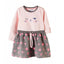 51015 Cat Paw Pink & Grey Frock 3471