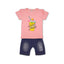 Yougi Pink Space Share Juice Print 2 Piece Set 2282