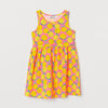 HM Lemon Print Sleeveless Pink Frock 2241