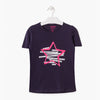 LSN Pink Star Navy Blue Girls Top 1945