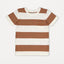 OK Slub Brown & White Stripe Pocket Tshirt 4217
