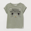 HM Leopard Eyes Stone Green Girls Top 3443