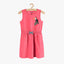 51015 Glittered Parrot Shocking Pink Sleeveless Frock 3486