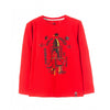 LS Space Ship Full Sleeves Red Tshirt 2534