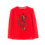 LS Space Ship Full Sleeves Red Tshirt 2534
