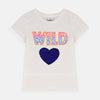 SW Wild Reversible Sequence Heart White Top 5007