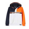 TS Front Tape Block Orange With Grey Hoodie 3387