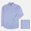 ZR Sleek Mini White Check Blue Casual Shirt 4686