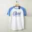 DSL Mid Blue Raglan Sleeves White Tshirt 1783