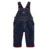 CRT Dirty Wash Check Bottom Denim Full Dungaree 3818