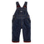 CRT Dirty Wash Check Bottom Denim Full Dungaree 3818