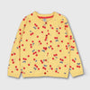 TU All Over Cherry Print Yellow Sweater 2885