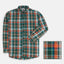 ZR Black & Orange Check Green Casual Shirt 4691