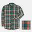 ZR Black & Orange Check Green Casual Shirt 4691