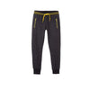 L&S Charcoal Trouser with Yellow Stripe and Zips 1004