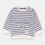 ZR Blue And Grey Stripe Kangaroo Pocket Hello It's Me Sweatshirt 853