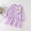 Anc Lal Multi Unicorn Light Purple Frock 3244