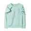 LS Embroidered Butterfly Sea Green Sweatshirt 2754