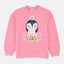B.X Super Girl Glitter Penguin Pink Sweatshirt 2908