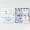 Caramella Kitty Face White & Light Blue 4 Sock Box 3238