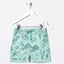 FZK Vintage Leaves Print Sea Green Shorts 4018