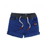 OM Zebra Cord Contrast Belt Blue Shorts 1693