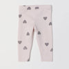 HM Heart Printed Light Pink Legging 7181