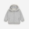 ZR Round Pocket Grey Zipper Hoodie 3378