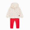 ZR Strawberry & Cherry Print Off White Zipper 3082