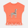 PLM Zebra corn Printed Peach Faring Short Top 4780