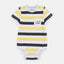 SC I M The King Black & Yellow Stripe White Body Suit 4633