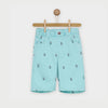 SM Ships Printed Ocean Blue Cotton Shorts 1385