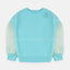 TRN Net Sleeves Flower Style Light Blue Sweatshirt 3021