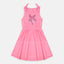 YGA Sequence Shining Star Printed Pink Rose Frock 4794