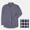ZR Navy & White Check Casual Shirt 4683