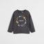 MNG Cherie Pom Pom Print Charcoal Sweatshirt 2559