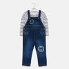 MNT Lion Patch Blue Dungaree With Free Tshirt 7214