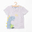 51015 Dino Texture Grey Tshirt 3496