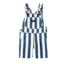 OSH Blue & White Thick Lines Shorts Dungaree 4033