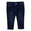 OM Pink Heart Button Dark Blue Denim 3204