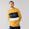 Lft Mustard Color Block Columbia Print Sweatshirt 3025