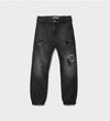 OM Dark Grey Ripped With Patch Jogger Pant 1136