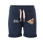 Bab Clb Ciao Summer Textured Navy Blue Shorts 1896